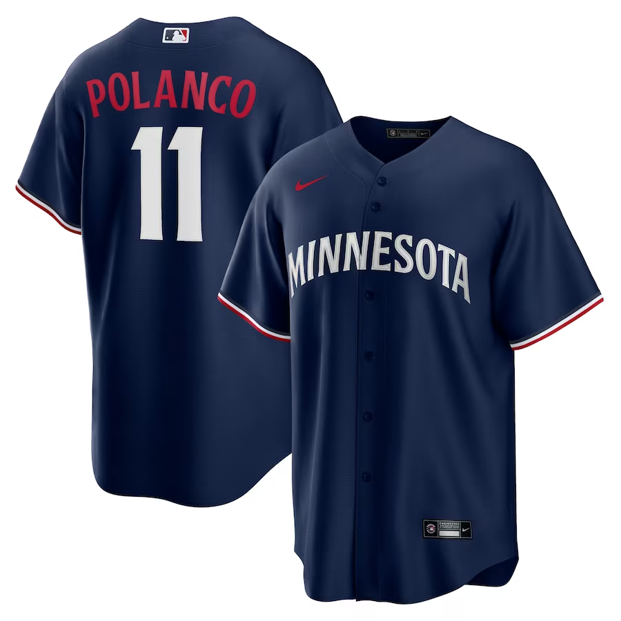 Men's Minnesota Twins Jorge Polanco #11 Navy Alternate Jersey